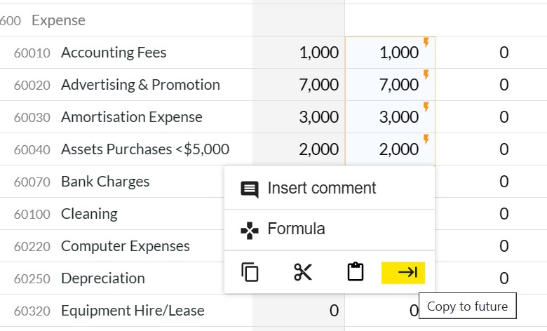 12 Calxa Tips of Christmas - Copy Budget Formulas