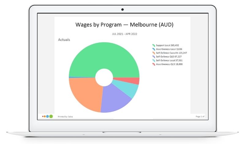 Reports for Not for Profits - Wages by Program