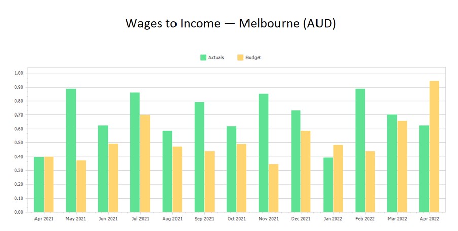 Reports for Not for Profits - Wages to Income