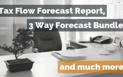 Tax Flow Forecast Report, 3 Way Forecast Bundle and much more