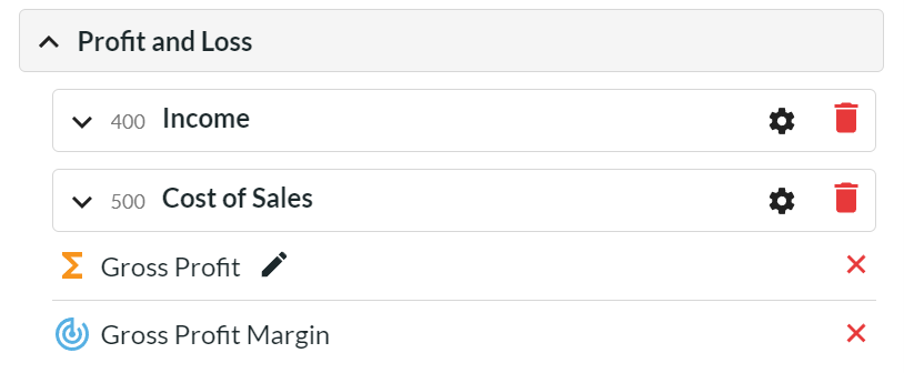 Top 3 Business KPIs - Insert KPI into Profit and Loss Report