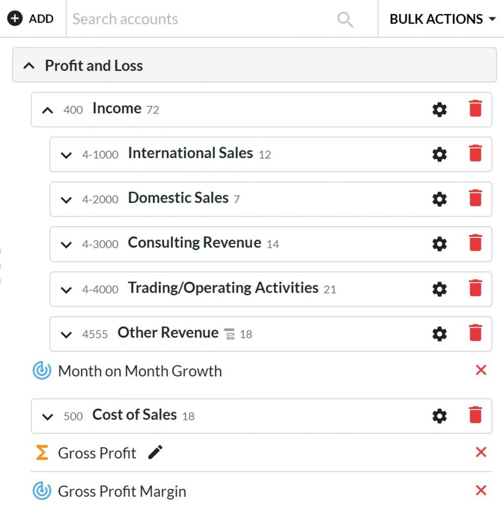 Group Consolidations - Account Trees