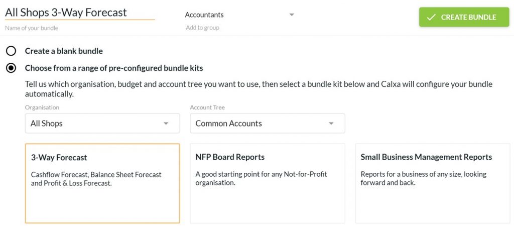 Group Consolidations - Preconfigured Report Bundle Kit