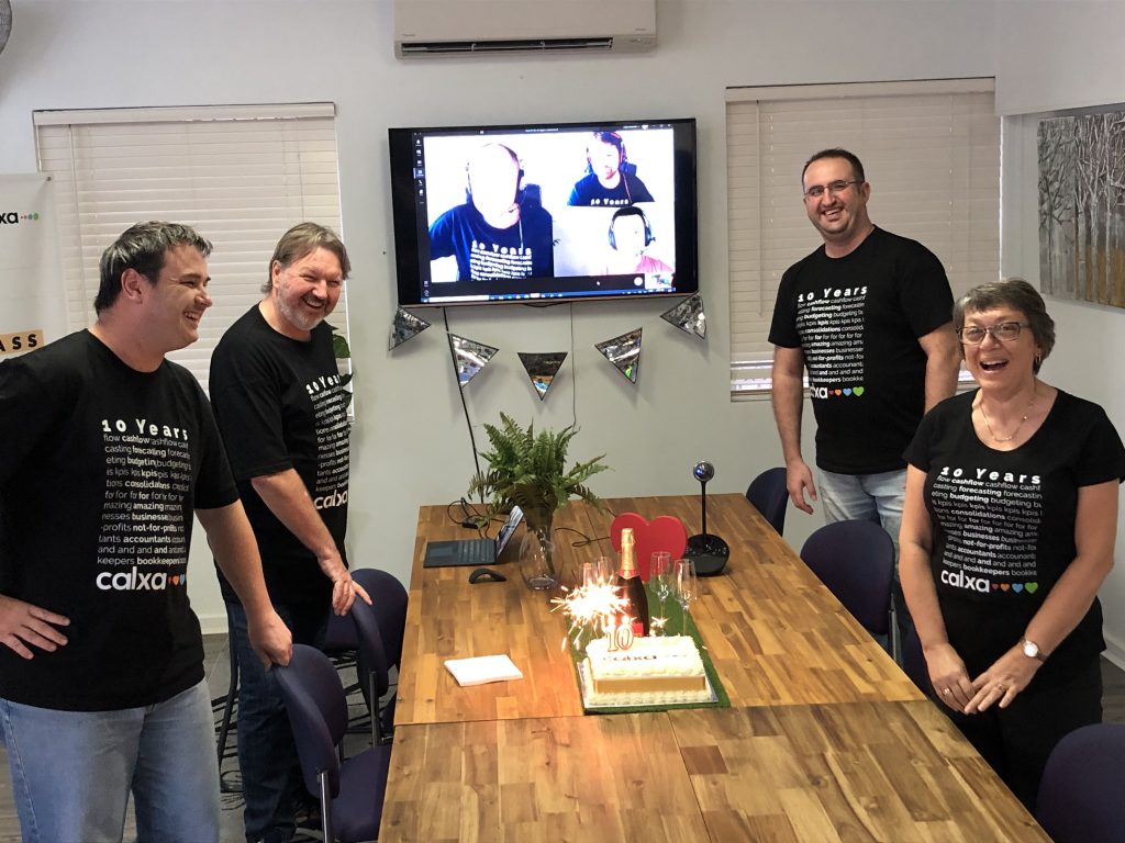 Calxa Team Celebrates 10-Year Anniversary during COVID-19
