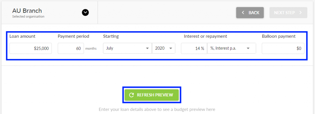 Calxa Loan Wizard