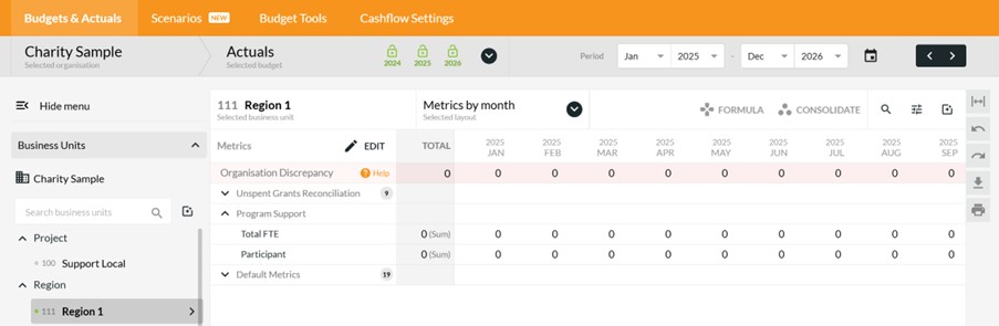 Unit Costing Guide - Adding Metrics Actuals