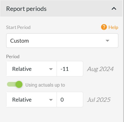 Unit Costing Guide - Filter Report Periods