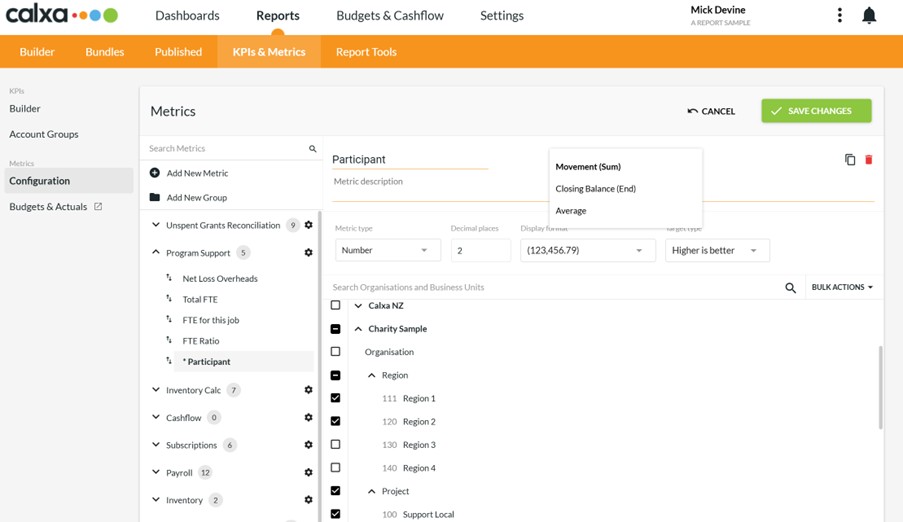 Unit Costing Guide - Metrics Configuration