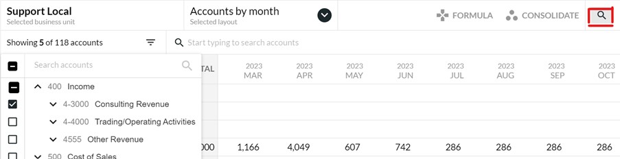 Tips to Using Calxa Budgeting Tool - Search and Filters