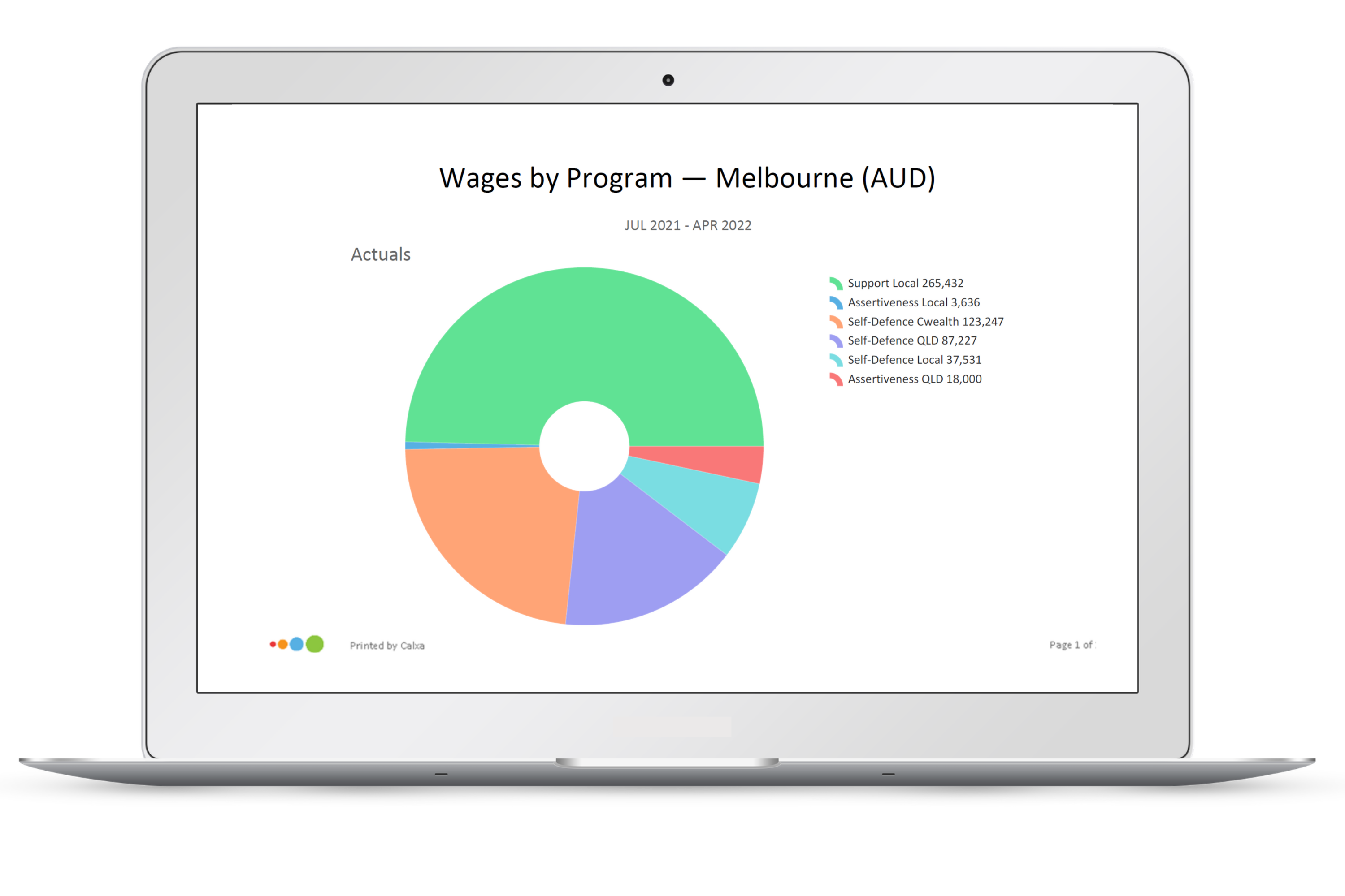 Reports for Not for Profits - Wages by Program