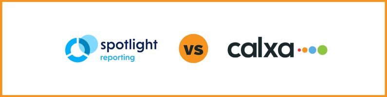 Spotlight Reporting and Calxa head to head