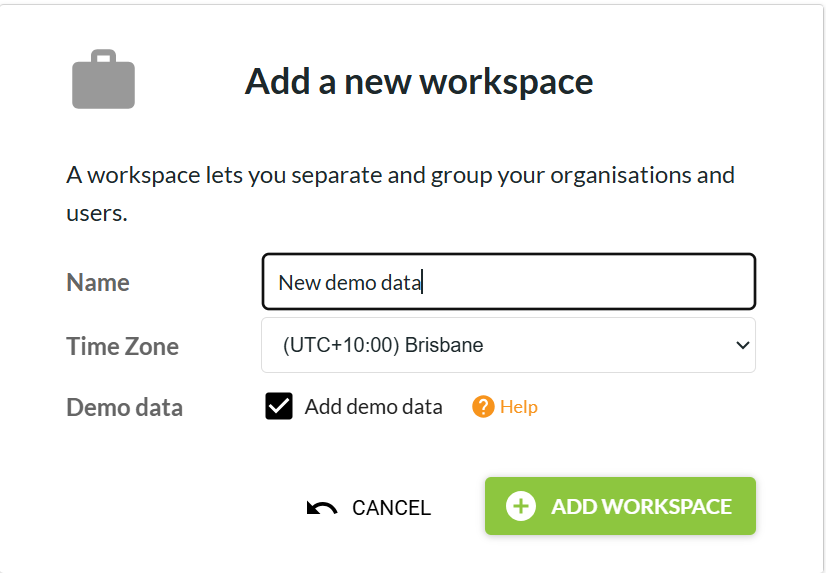 2025 06 New In Calxa - Orgs in BU - Demo Workspace