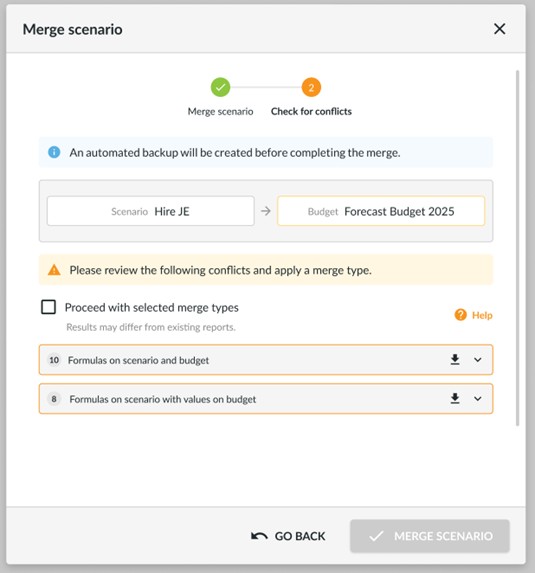 New in Calxa - Merge Scenarios