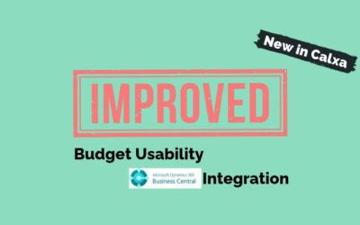 New in Calxa: Budget Improvements